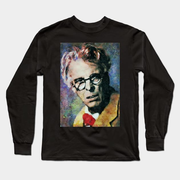 William Butler Yeats 1865-1939 Long Sleeve T-Shirt by DeaglanStudio